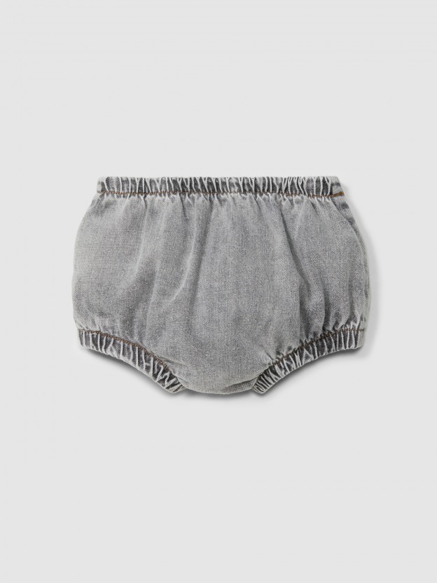 Organic cotton denim pull-up diaper cover Organic cotton denim pull-up diaper cover
