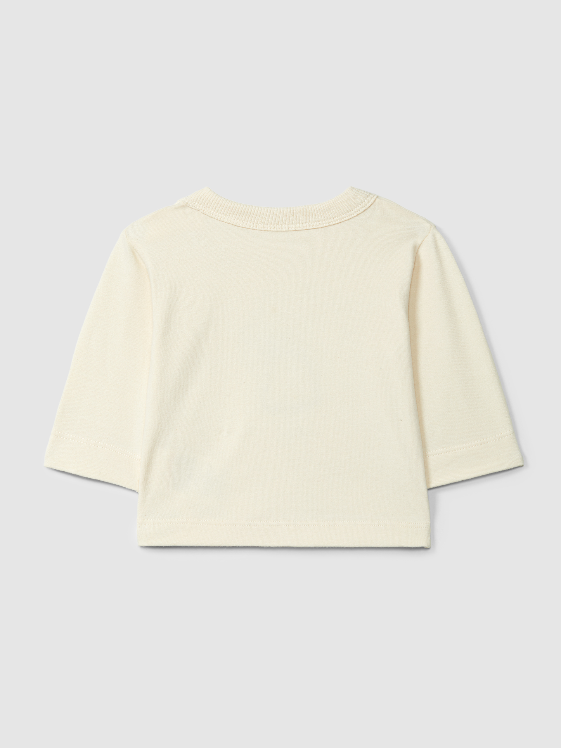 Printed longsleeve with fabric appliqué