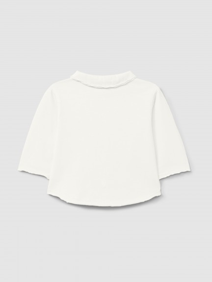 Organic cotton polo shirt pointy collar Organic cotton polo shirt pointy collar