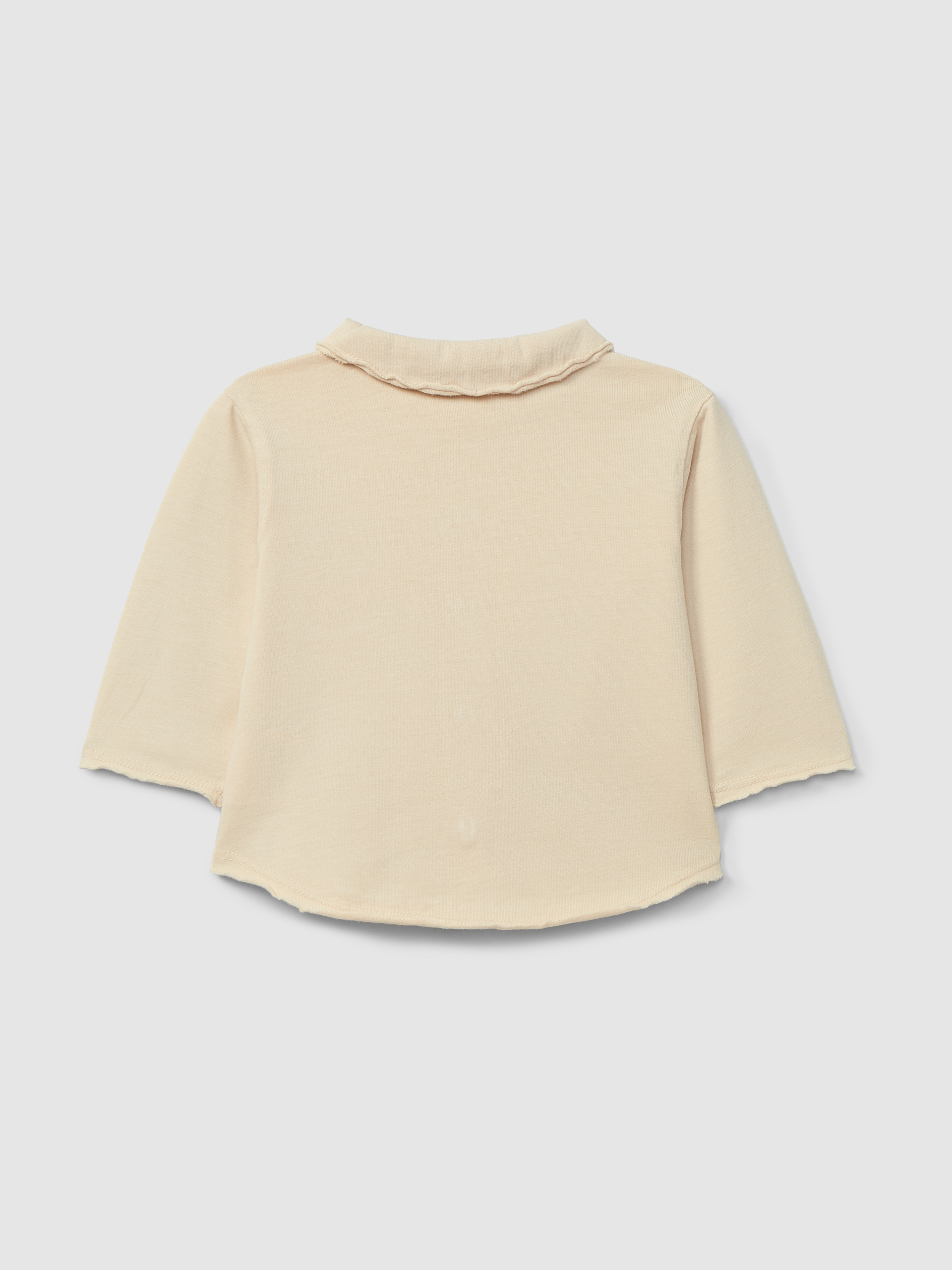 Organic cotton polo shirt pointy collar