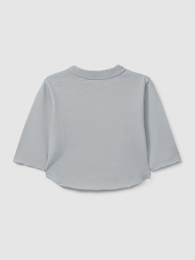 Organic cotton longsleeve with pocket
