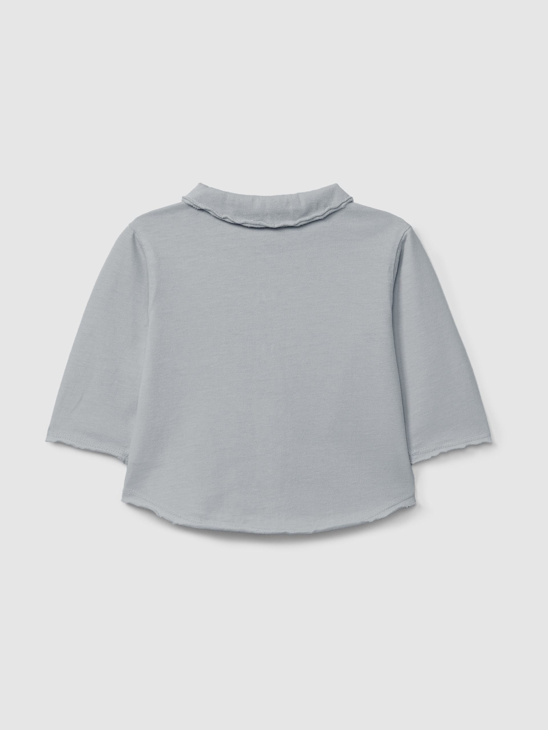 Organic cotton polo shirt pointy collar