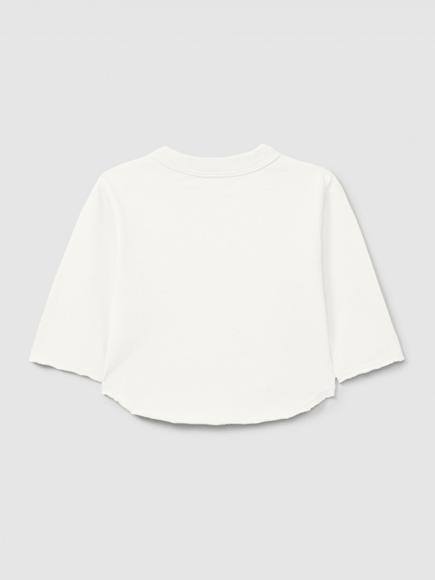 Organic cotton longsleeve with pocket Organic cotton longsleeve with pocket