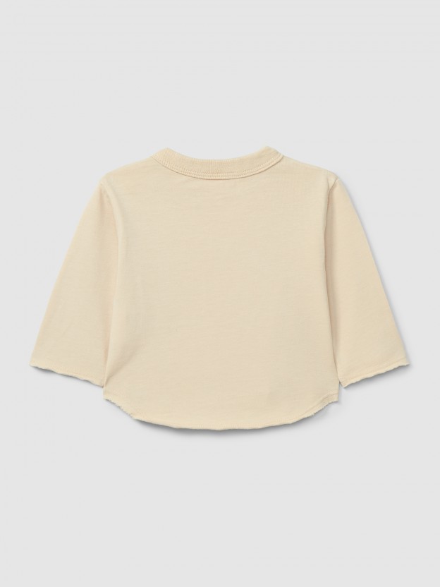 Organic cotton longsleeve with pocket Organic cotton longsleeve with pocket