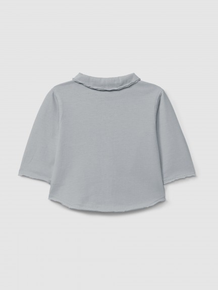 Organic cotton polo shirt pointy collar Organic cotton polo shirt pointy collar