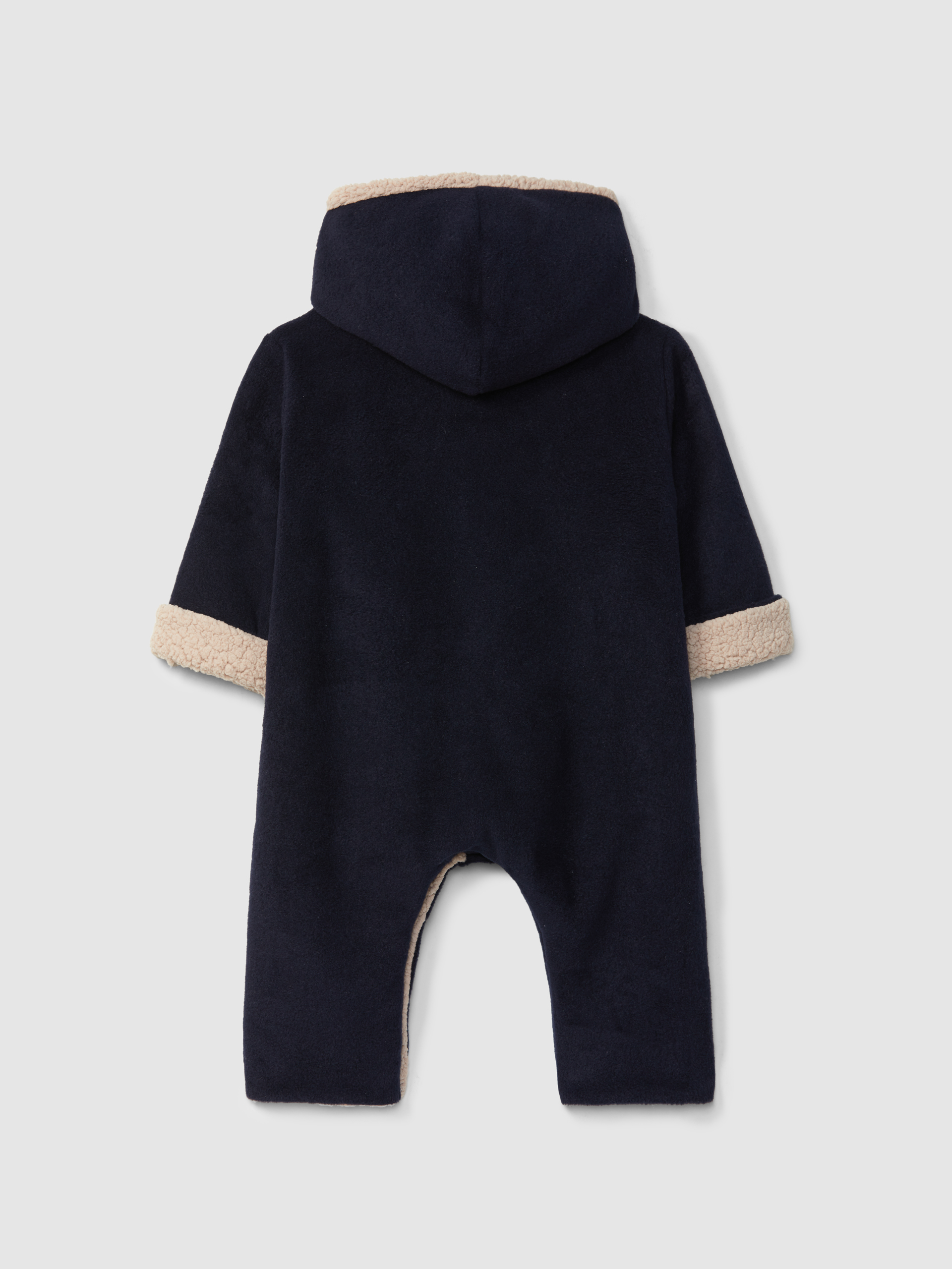 Fleece hooded pramsuit